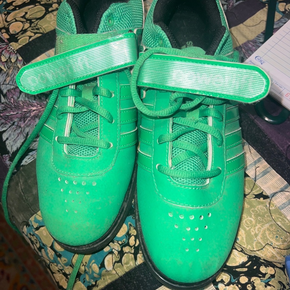 COPY - Adidas power lifting shoes, 7 1/2 men’s green